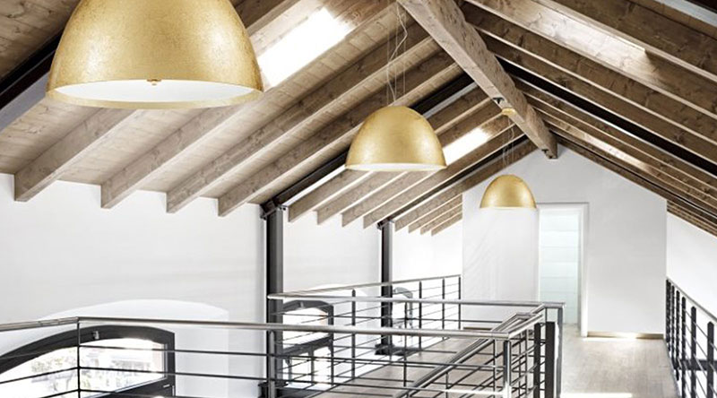 Modern single pendant lights in opaque colours