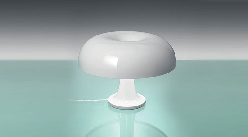 Bed lamp in opaque acrylic