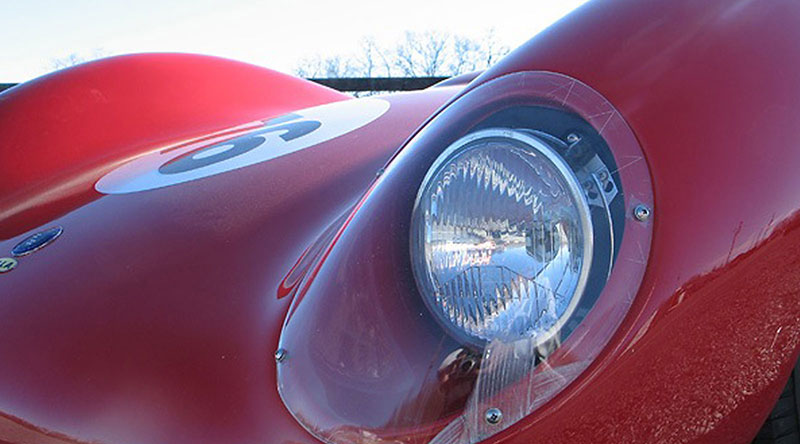 Racing car light covers in acrylic