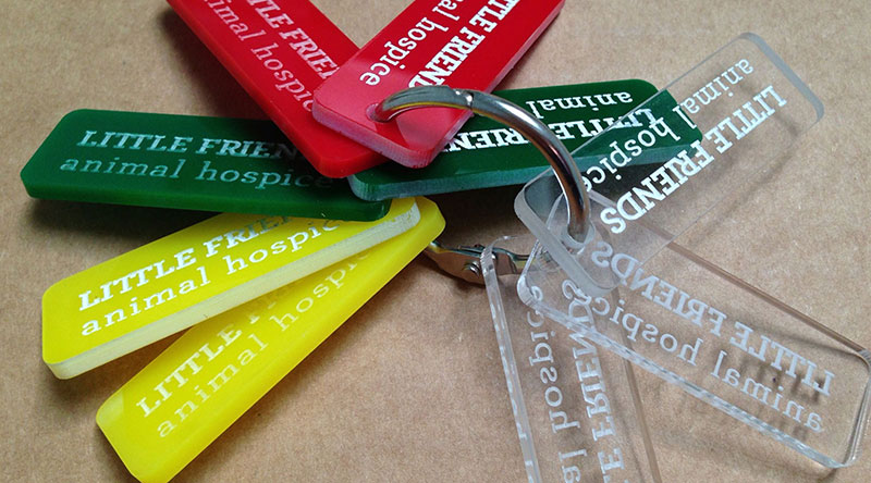 Acrylic key tags