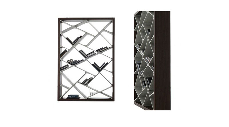 Designer book shelves in acrylic