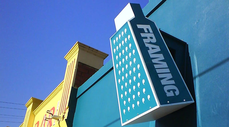 Grate design acrylic sign
