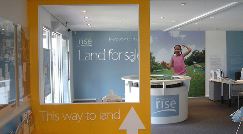 Estate agent signs in acrylic
