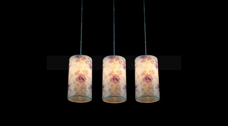 Deco pendant light covered in vinyl